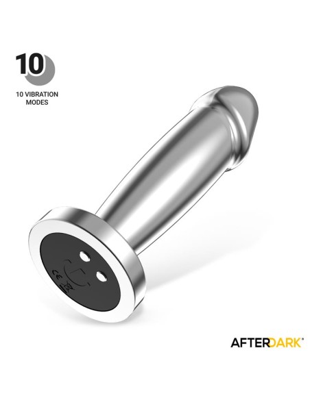 Sarmy Plug Anal Cromado con Vibración USB Magnético Talla M