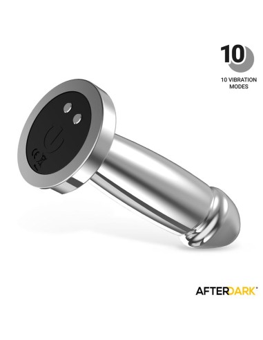 Sarmy Plug Anal Cromado con Vibración USB Magnético Talla M