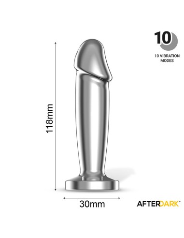 Sarmy Plug Anal Cromado con Vibración USB Magnético Talla M