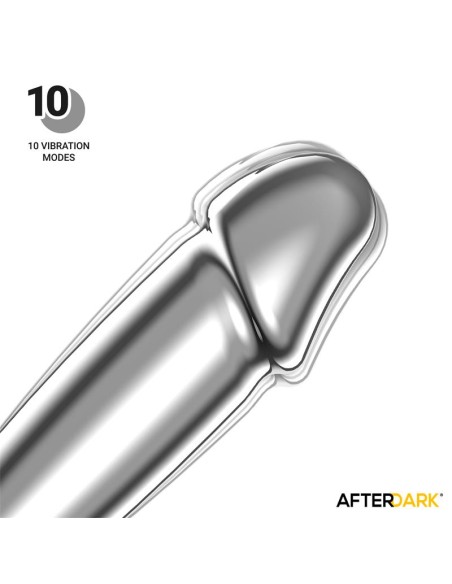 Sarmy Plug Anal Cromado con Vibración USB Magnético Talla S