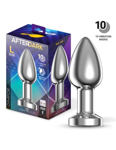 Dimpor Plug Anal Cromado con Vibración USB Magnético Talla L