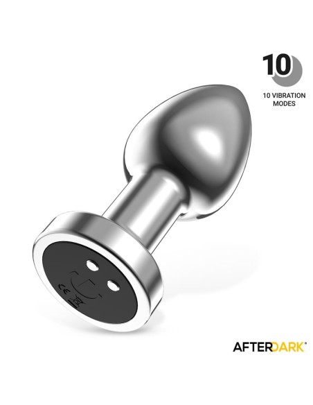 Dimpor Plug Anal Cromado con Vibración USB Magnético Talla L