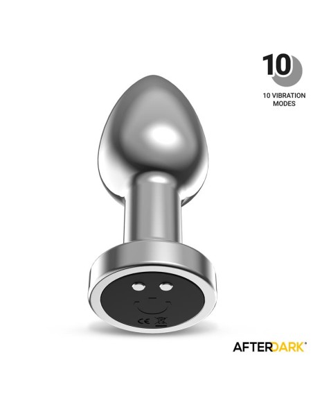 Dimpor Plug Anal Cromado con Vibración USB Magnético Talla L