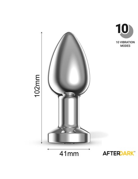 Dimpor Plug Anal Cromado con Vibración USB Magnético Talla L