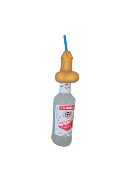 Pajita con Forma de Pene XXL para Botella de 360 ml Gold Edition
