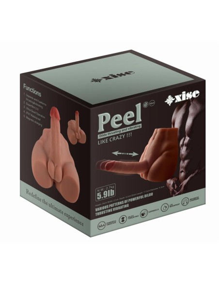 Peel Masturbador con Dildo y Ano Ass con Vibración y Thrusting