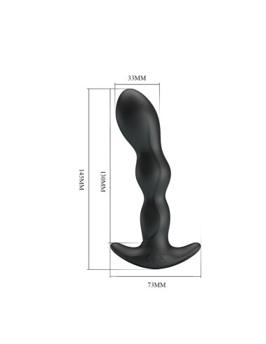 Yale Plug Anal con Vibración Negro