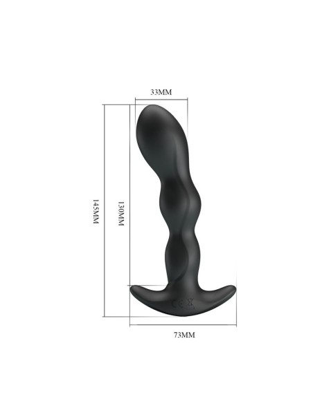 Yale Plug Anal con Vibración Negro
