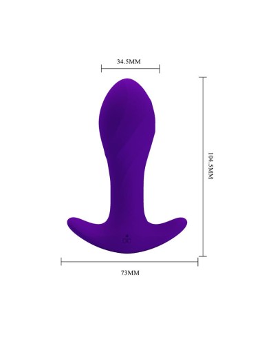 Estimulador Anal con Vibración Púrpura
