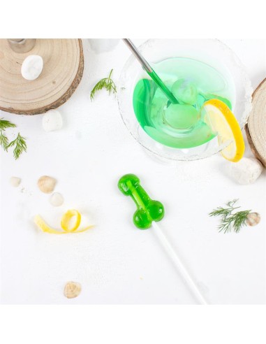Piruleta de Pene Sabor Caipirinha con Alcohol