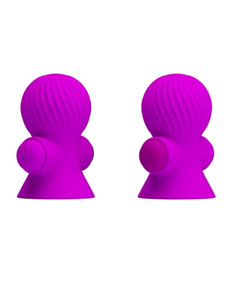 Funda para los Pezones con Vibración Rosa