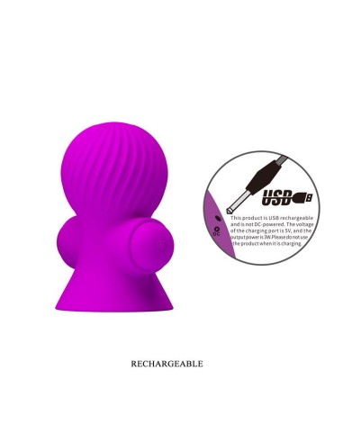 Funda para los Pezones con Vibración Rosa