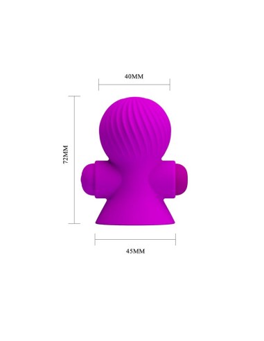 Funda para los Pezones con Vibración Rosa