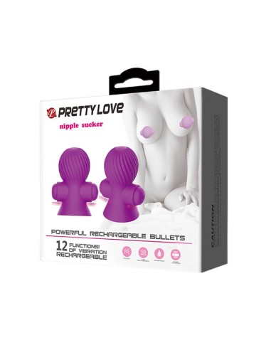 Funda para los Pezones con Vibración Rosa