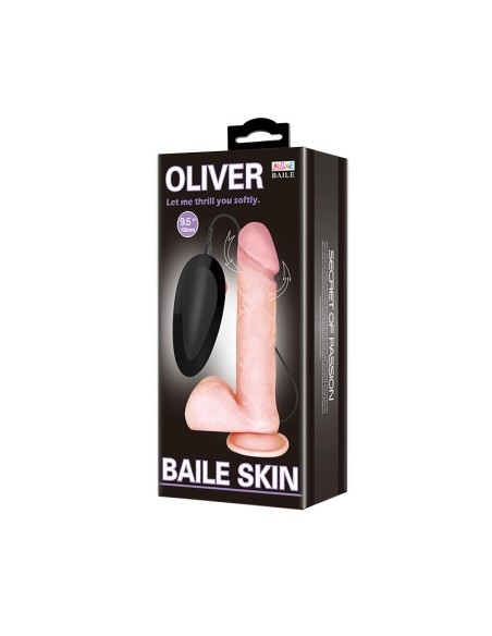 Oliver Dildo Realista con Vibración y Rotación Control Remoto