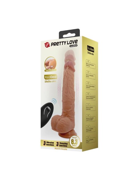 Jonathan Dildo con Vibración y Empuje Control Remoro