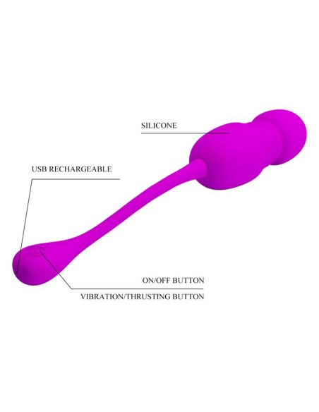 Callie Huevo Vibrador con Movimiento Thursting