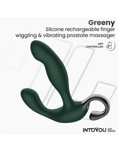 Greeny Masajeador Prostático con Finger Wiggling y App