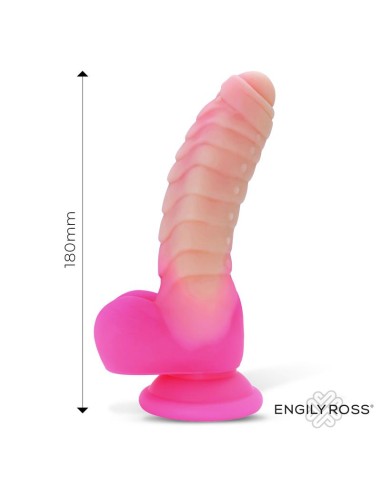 Scalidor Dildo Unicorn Brilla en la Oscuridad Silicona Líquida 18 cm
