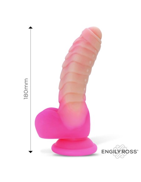 Scalidor Dildo Unicorn Brilla en la Oscuridad Silicona Líquida 18 cm