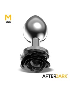 Plug Anal de Metal con Rosa Negra en la Base Talla M 2