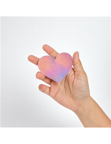 Wow Boobs! Cubre Pezones Corazón Holográficos