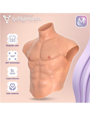 Boomax Traje Torso Masculino Híperrealista Sillicona Líquida Talla M