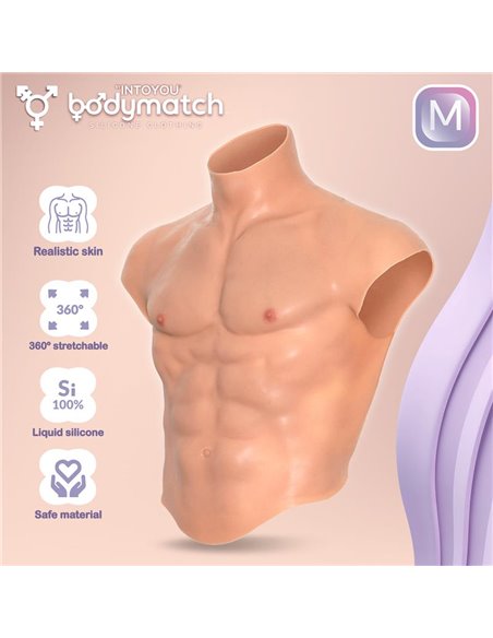 Boomax Traje Torso Masculino Híperrealista Sillicona Líquida Talla M