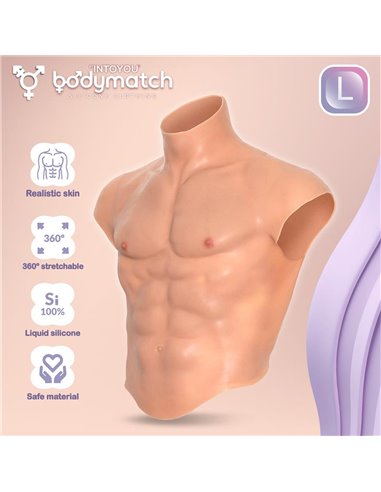 Boomax Traje Torso Masculino Hiperrealista Silicona Líquida Talla L