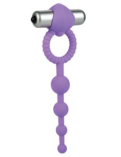 L'AMOUR PREMIUM SILICONE BEADED VIBRO RING - PURPLE