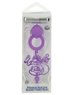 L'AMOUR PREMIUM SILICONE BEADED VIBRO RING - PURPLE 2