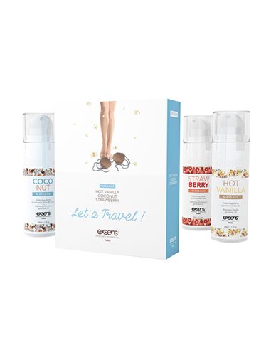 Warming Gourmet Massage Oil Let.s Travel 3 x 30 ml.
