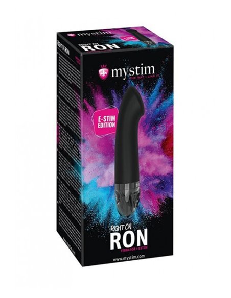 Mystim Right on Ron eStimVibrator, Black