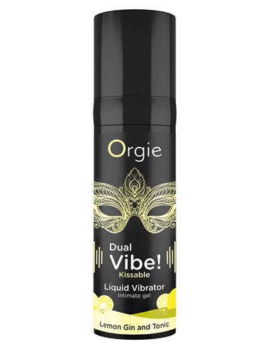 DUAL VIBE! LEMON GIN & TONIC KISSABLE LIQUID VIBRATOR