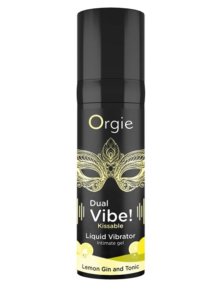 DUAL VIBE! LEMON GIN & TONIC KISSABLE LIQUID VIBRATOR