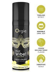 DUAL VIBE! LEMON GIN & TONIC KISSABLE LIQUID VIBRATOR 2