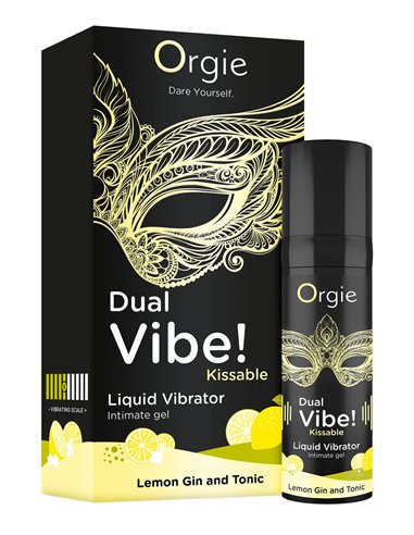 DUAL VIBE! LEMON GIN & TONIC KISSABLE LIQUID VIBRATOR