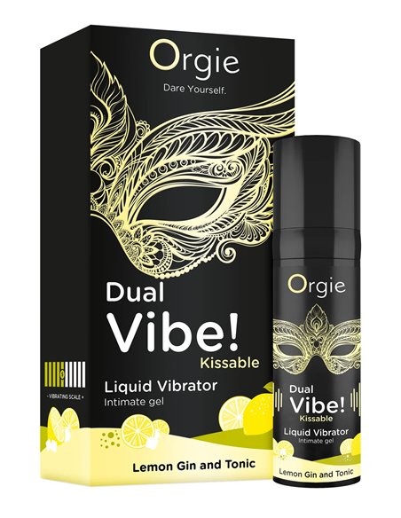 DUAL VIBE! LEMON GIN & TONIC KISSABLE LIQUID VIBRATOR
