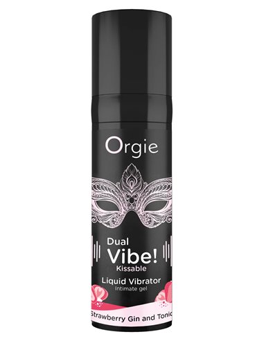 DUAL VIBE! STRAWBERRY GIN & TONIC KISSABLE LIQUID VIBRATOR