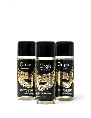 SEXY THERAPY SENSUAL MASSAGE OILS 3 x 30ml  Set Mini Size Collection