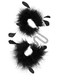 Feather Cuffs Black
