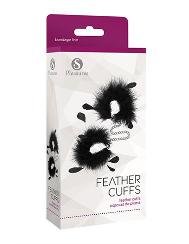 Feather Cuffs Black
