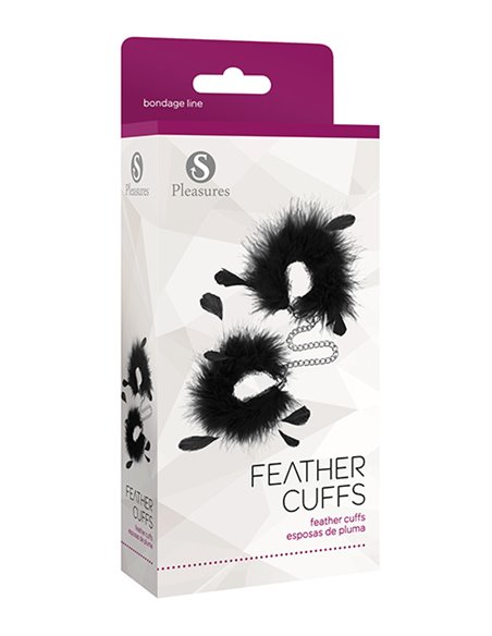 Feather Cuffs Black