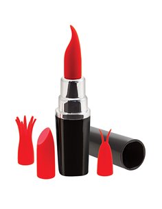 LIPSTICK VIBRATOR - BLACK/RED