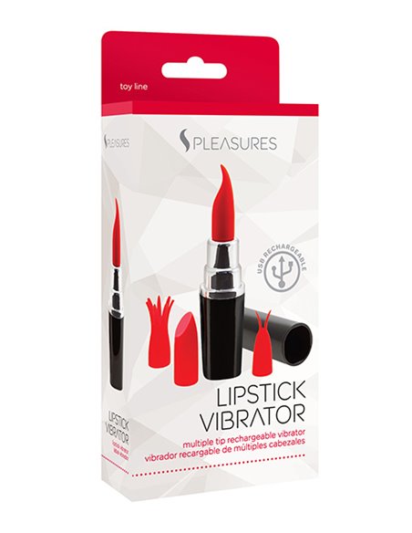 LIPSTICK VIBRATOR - BLACK/RED