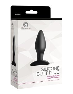 Silicone Butt Plug Medium Black 2