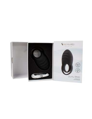 DUAL COCK RING - BLACK