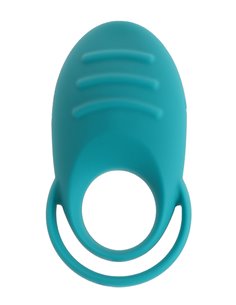 DUAL COCK RING - TURQUOISE 2
