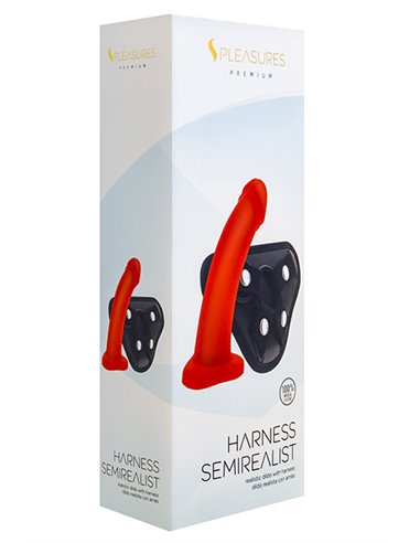Semirealist Harness+Dildo Red