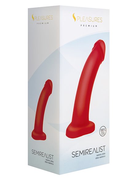 Semirealist Realistic Dildo Red
